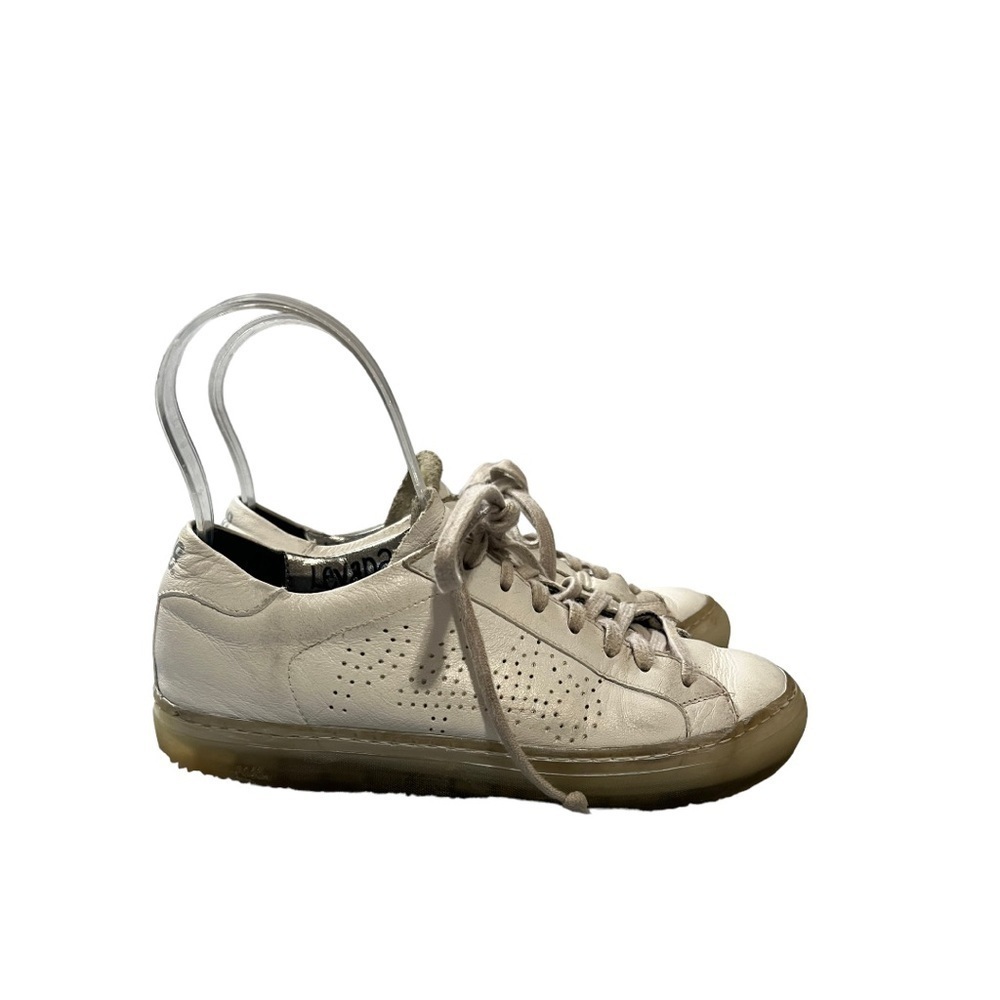 P448 Sneakers Size 36 Lace Up White Low Top
